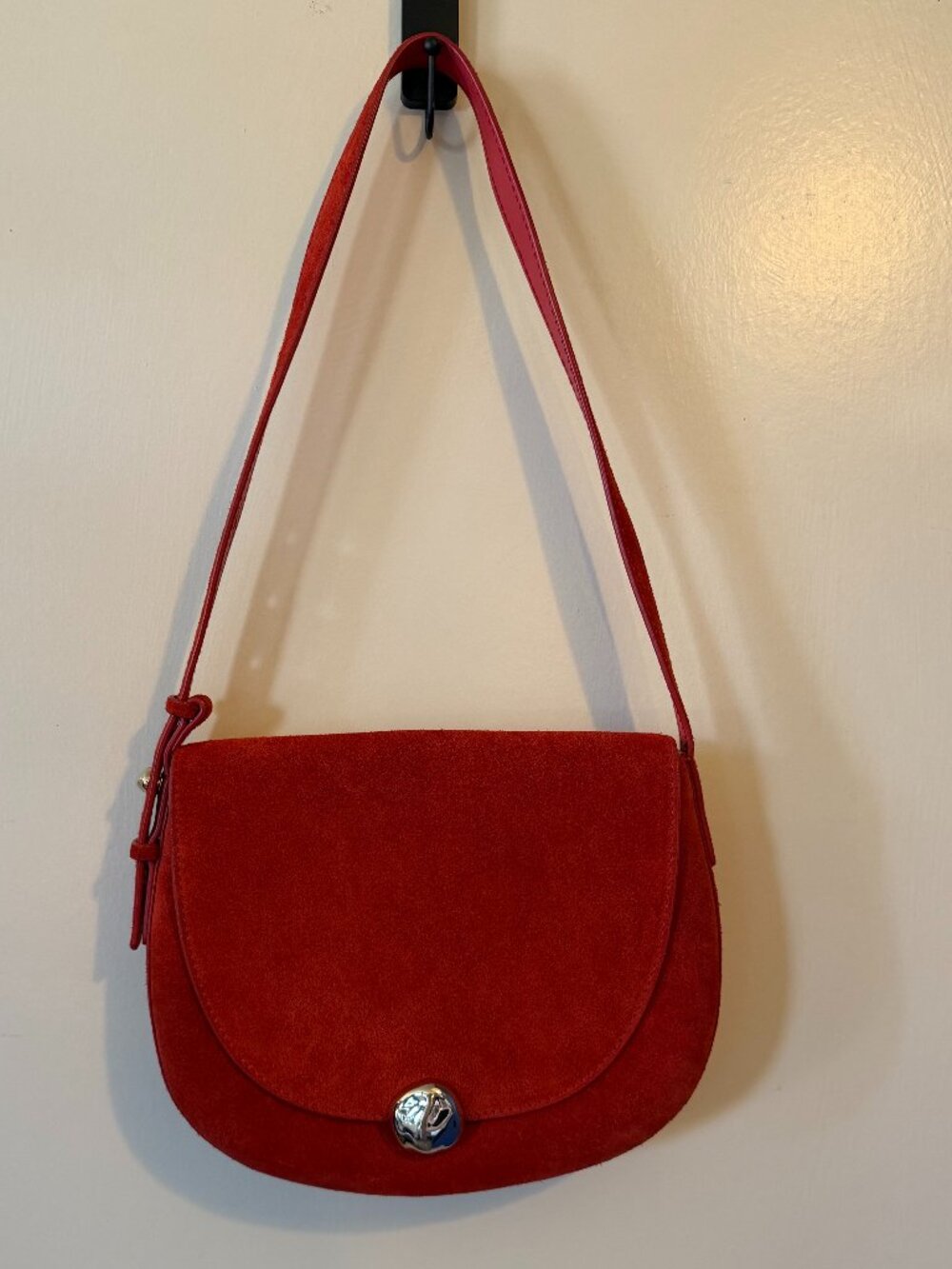 NWT Madewell Red Suede Dakota Shoulder Bag